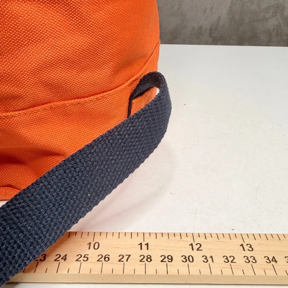 Sperry Top-Sider Duffle Backpack Unisex OS Orange Canvas Nautical Roll Top Bag